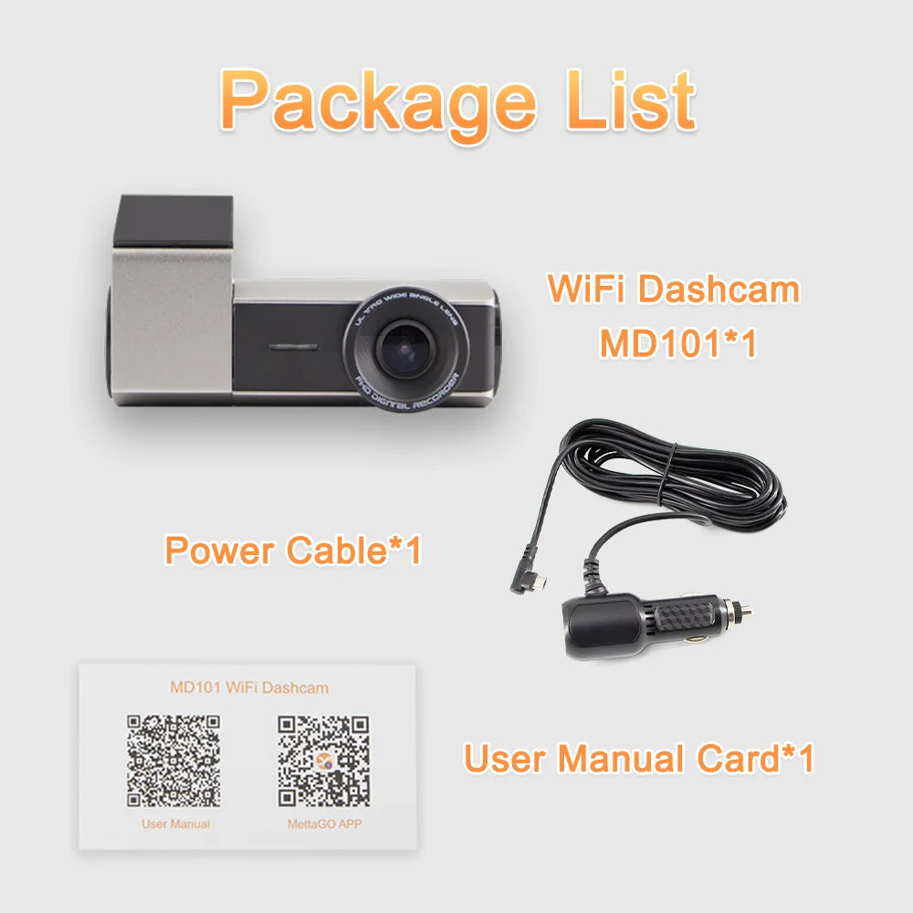 4K Dash Camera Ultra HD Front Dashcam For Car WiFi Dash Cam Vehicle DVR Video Recorder with Night Vision 24H Parking