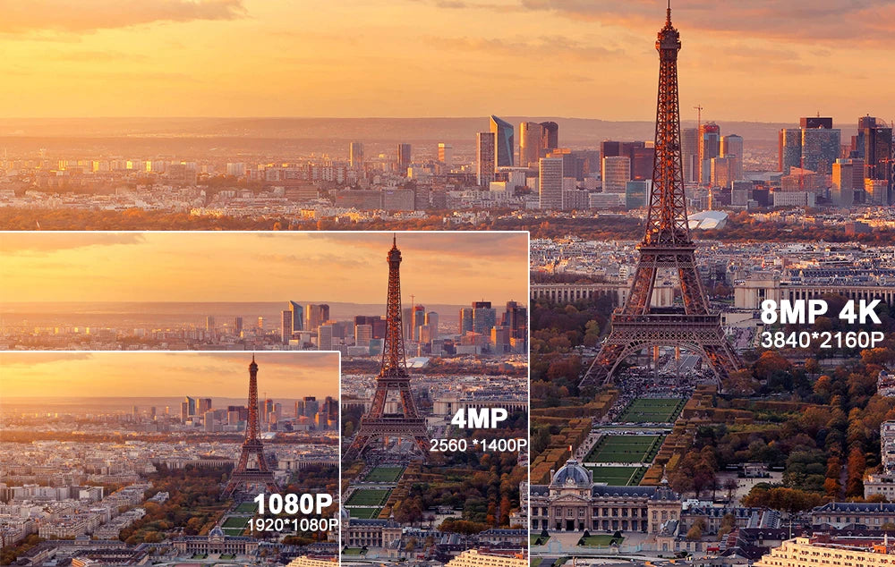 4K 8MP IP Camera Audio Outdoor POE H.265 Onvif Wide Angle 2.8mm AI Color Night Vision Home CCTV Surveillance Camera