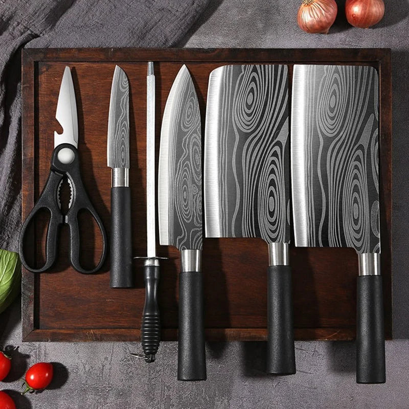 Conjunto de Facas Chef Coleção Damascus