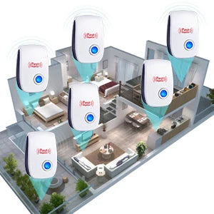 1Pc Ultrasonic Pest Repeller Plug in Pest Repellent Indoor for Flea Insects Mosquitoes Rats Mice Spiders Ants Roaches Bugs