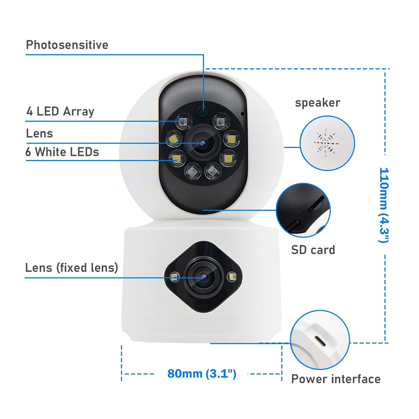 Baba Electronica, Com Wifi, Webcam, Mini Camera, 360 Camera
