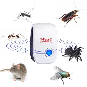 1Pc Ultrasonic Pest Repeller Plug in Pest Repellent Indoor for Flea Insects Mosquitoes Rats Mice Spiders Ants Roaches Bugs