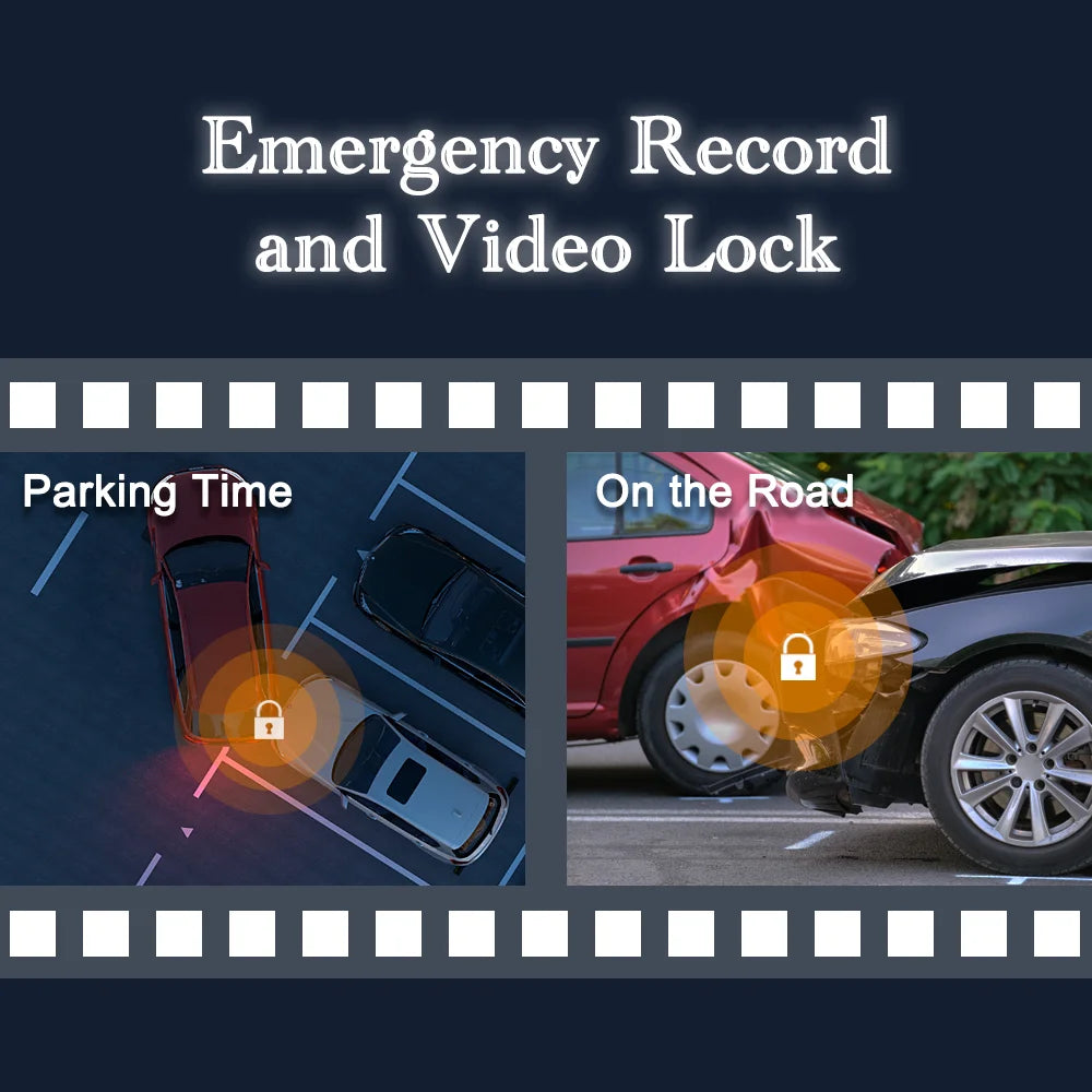 4K Dash Camera Ultra HD Front Dashcam For Car WiFi Dash Cam Vehicle DVR Video Recorder with Night Vision 24H Parking