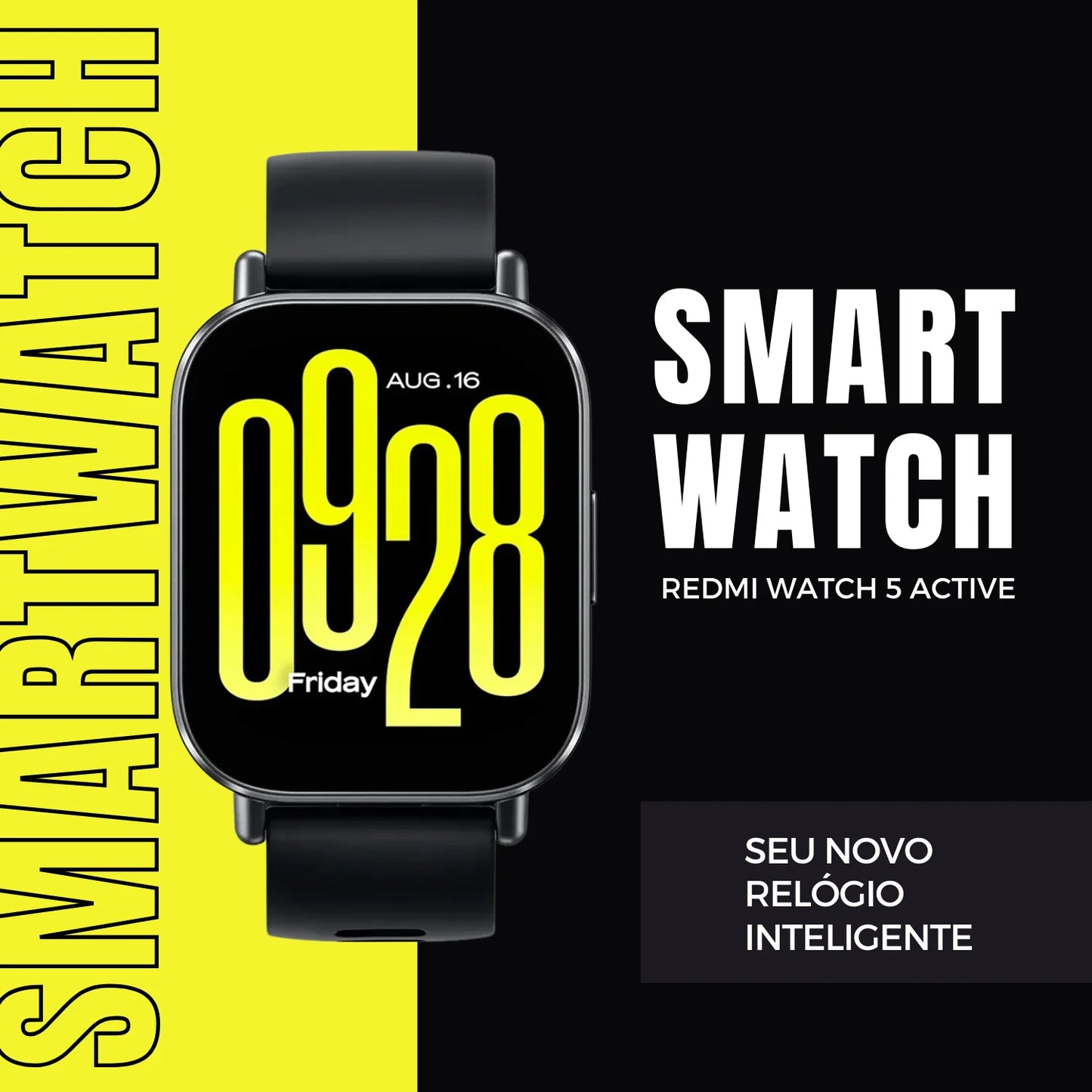 Smart Watch Redmi Watch 5 Active 2 Inch LCD 60Hz Water Resistance 5ATM Sleep and Fitness Monitor Up to 18 Days Battery