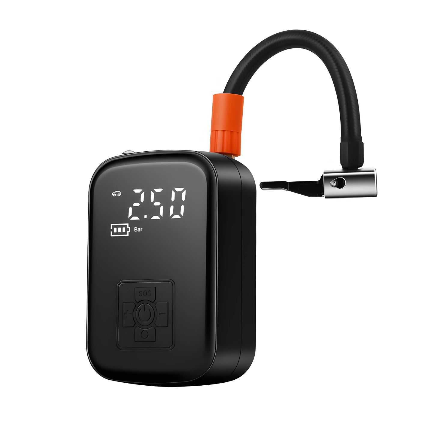 Mini Compressor de Ar Portátil Digital 120W com Lanterna LED - Bomba Elétrica para Pneus de Carro, Moto e Bike