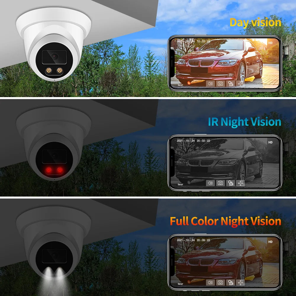 4K 8MP IP Camera Audio Outdoor POE H.265 Onvif Wide Angle 2.8mm AI Color Night Vision Home CCTV Surveillance Camera