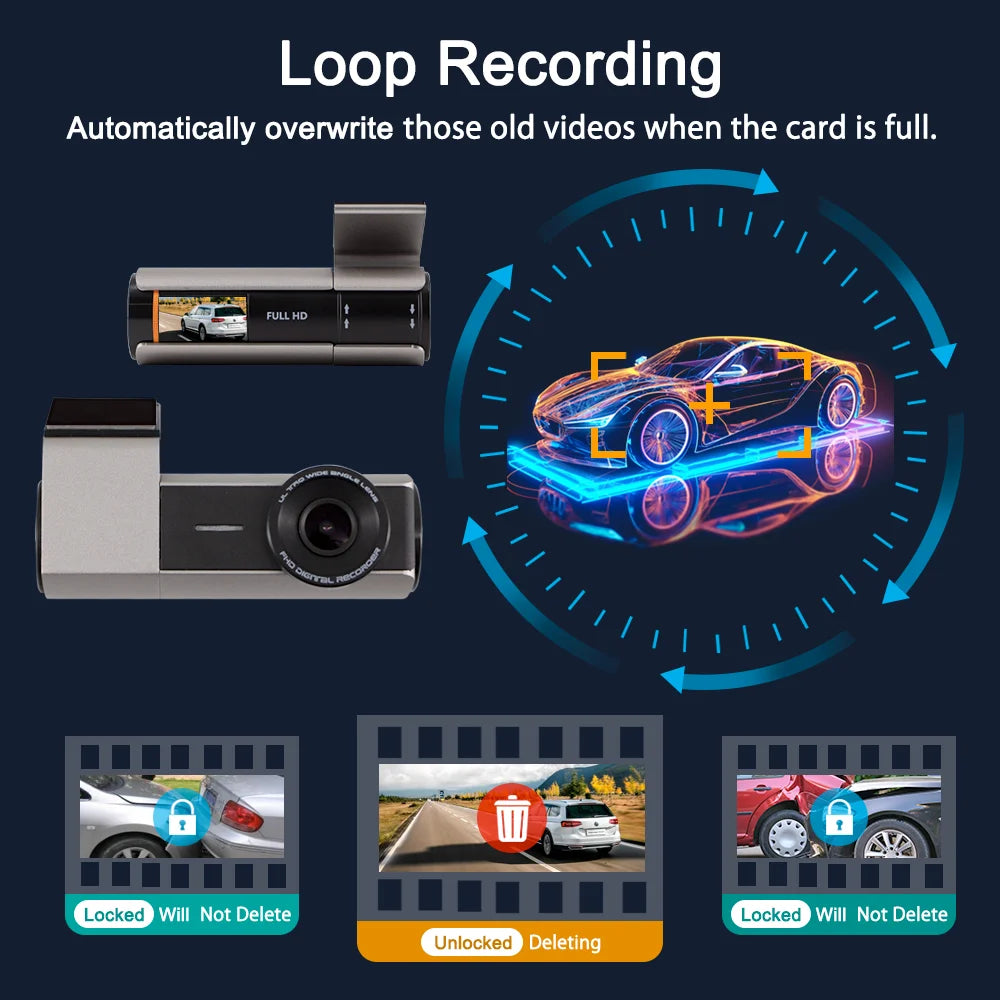 4K Dash Camera Ultra HD Front Dashcam For Car WiFi Dash Cam Vehicle DVR Video Recorder with Night Vision 24H Parking