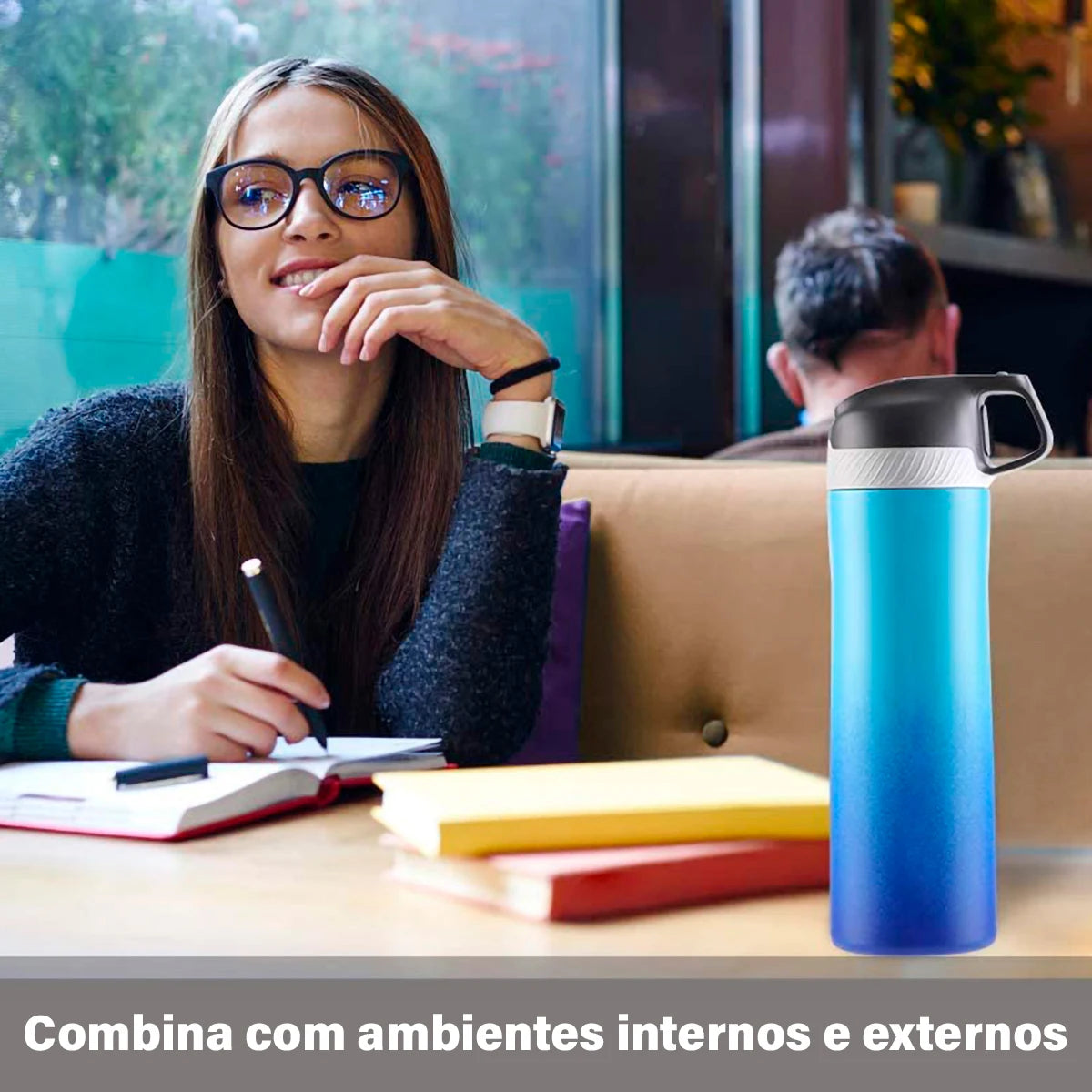 FEIJIAN 316 Stainless Steel Thermal Water Bottle, Multicolor Gradual Water Bottle, Vacuum Insulation For Fitness, Fashion