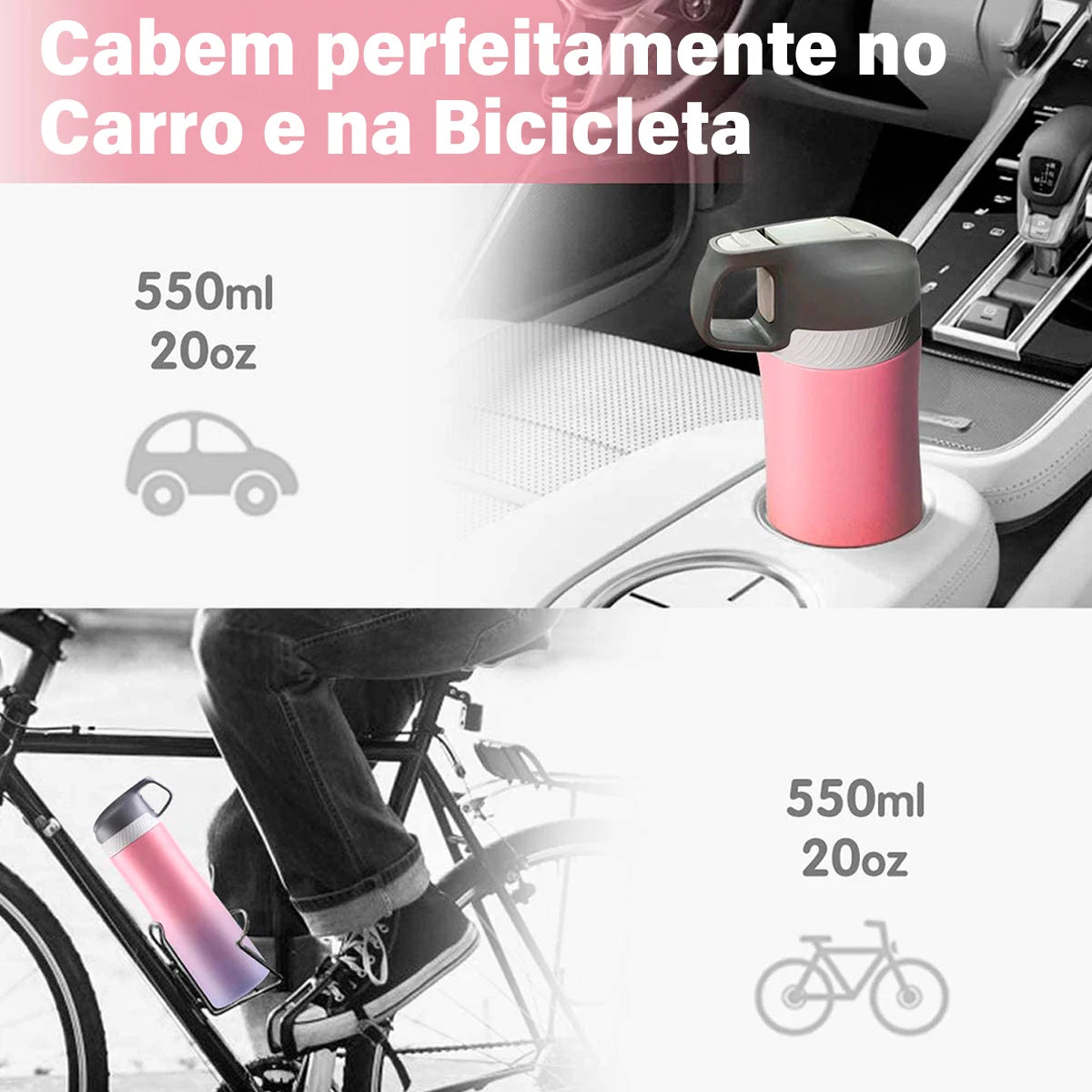 FEIJIAN 316 Stainless Steel Thermal Water Bottle, Multicolor Gradual Water Bottle, Vacuum Insulation For Fitness, Fashion